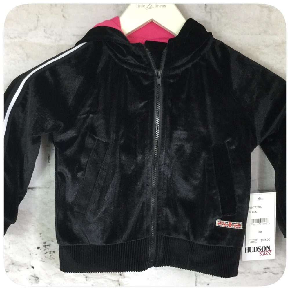 HUDSON VELOUR TRACK HOODIE - 12 Months